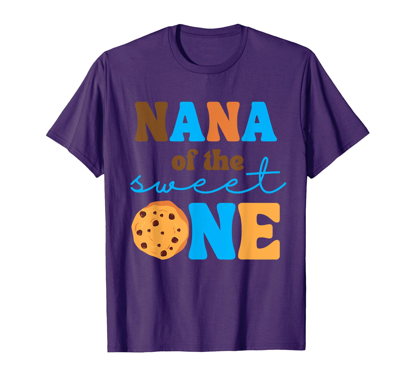 Nana of the Sweet One Cookies Milk 1st Birthday Party Family T-Shirt