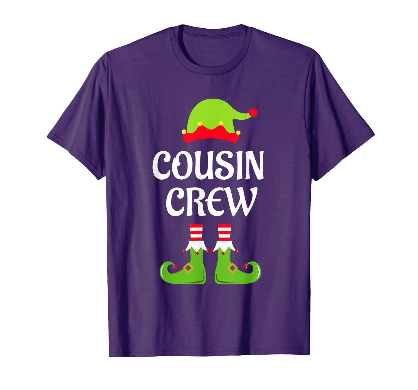 Cousin Crew Elf Christmas Funny Xmas Family Matching Pajamas T-Shirt