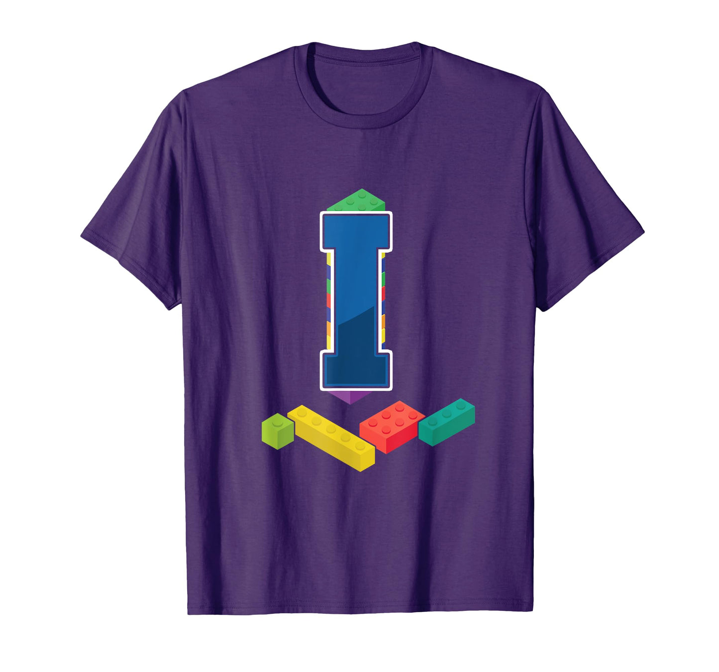 Letter I Master Builder Alphabet Last Name Building Blocks T-Shirt