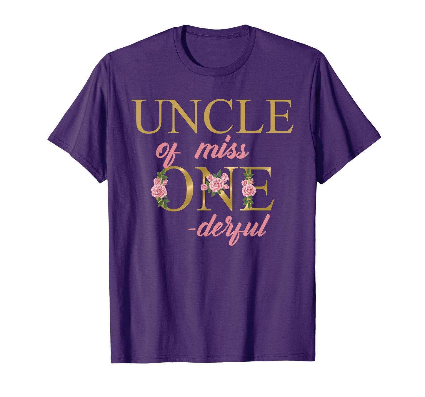Uncle of Miss Onederful 1st Birthday First One-Derful family T-Shirt
