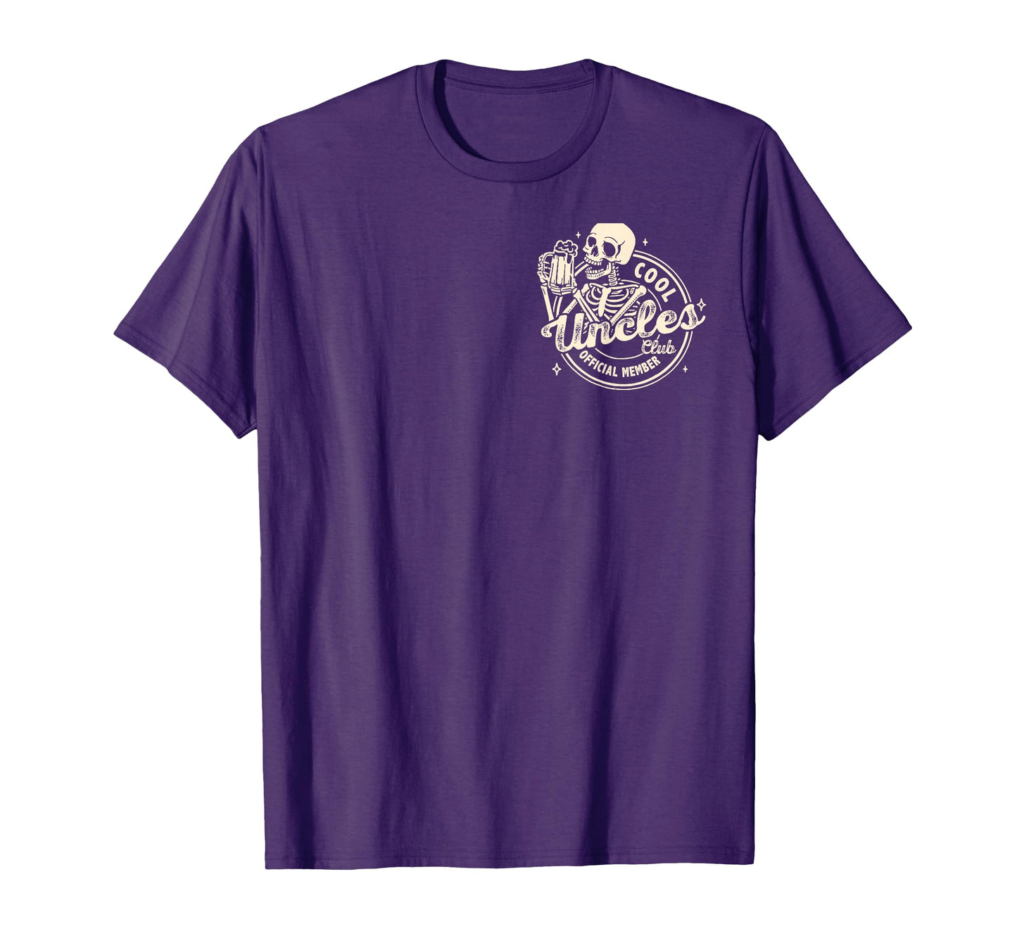 Official Member Cool Uncles Club Funny Skeleton Pocket Tee T-Shirt