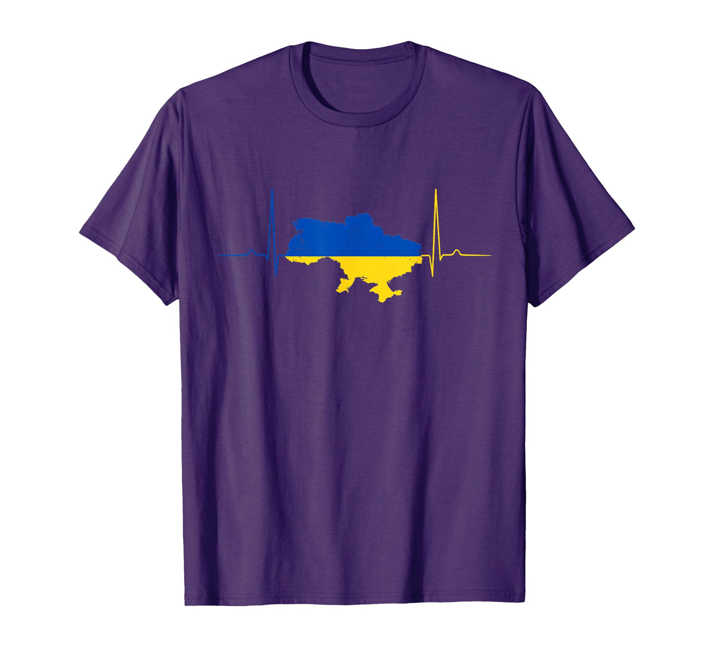 Ukraine Heart Ukrainian Heartbeat Vintage Ukraine Map T-Shirt