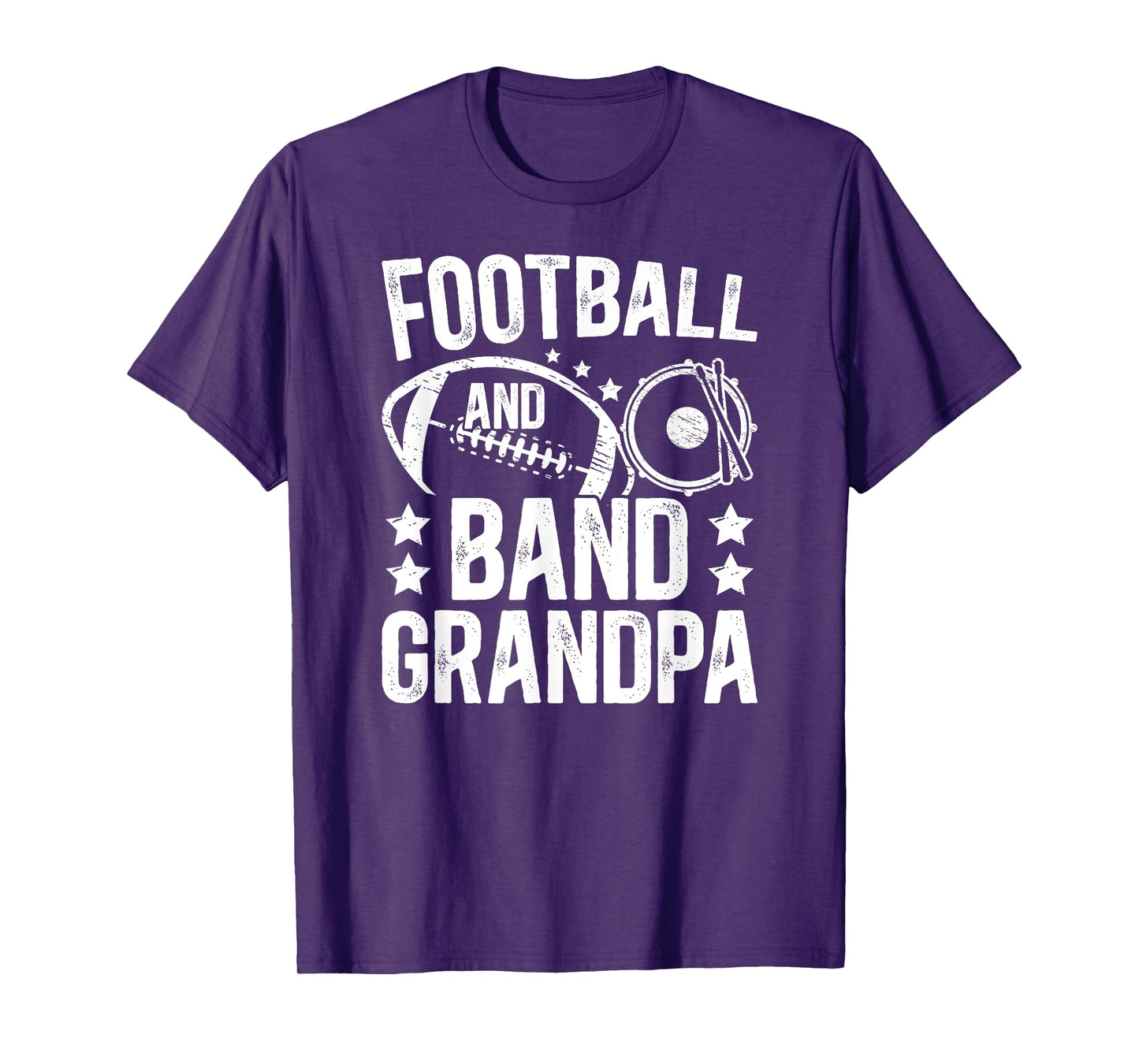 Football And Band Grandpa Marching Band & Football Grandpa T-Shirt