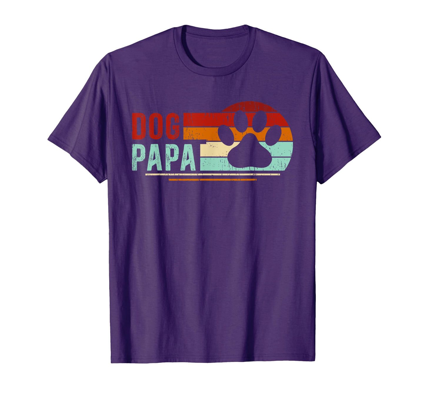 Dog Papa Retro Dog Lover Papa Dog Owner Papa T-Shirt