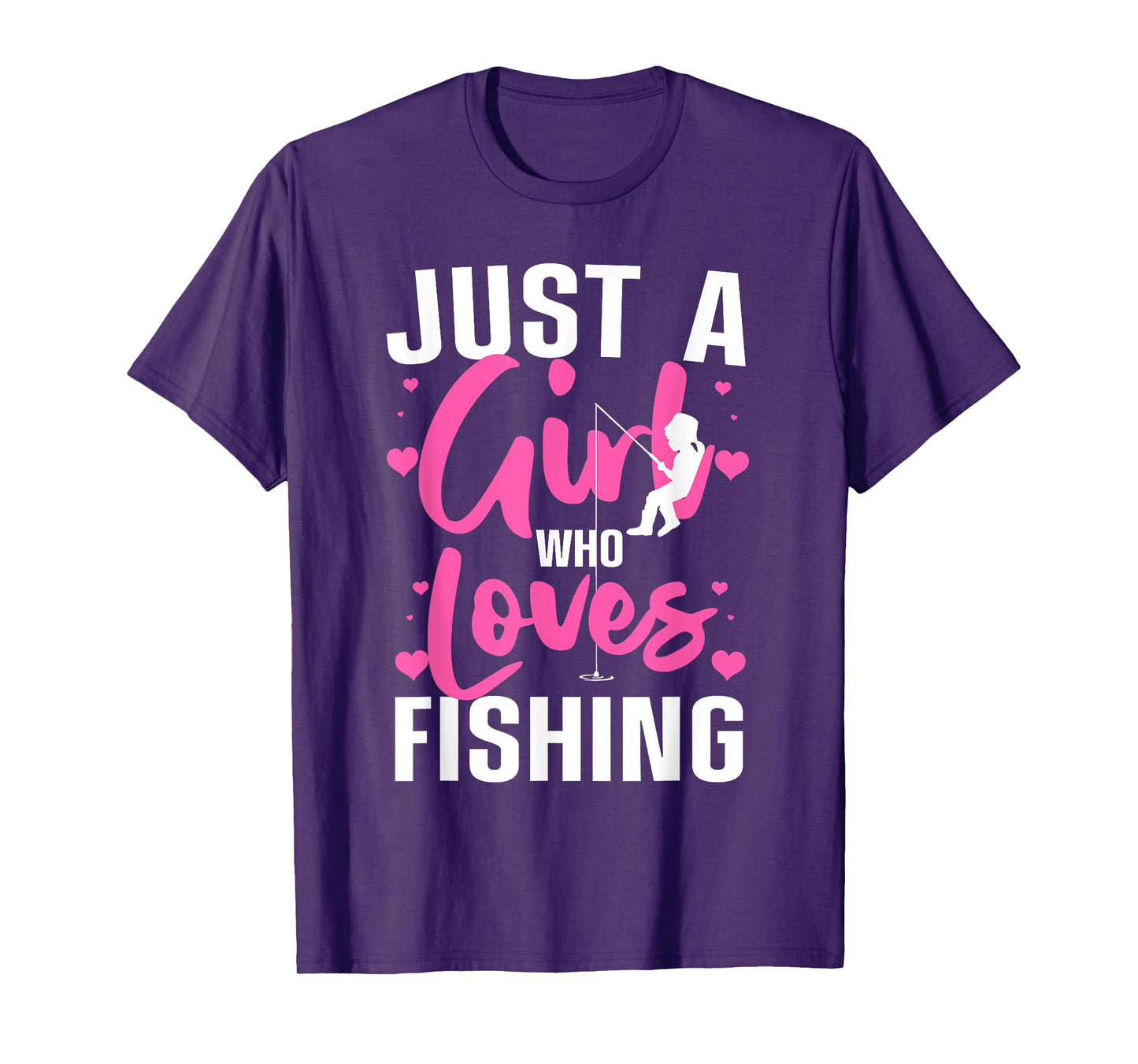 Funny Fishing Design For Girls Women Kids Angler Fish Lover T-Shirt