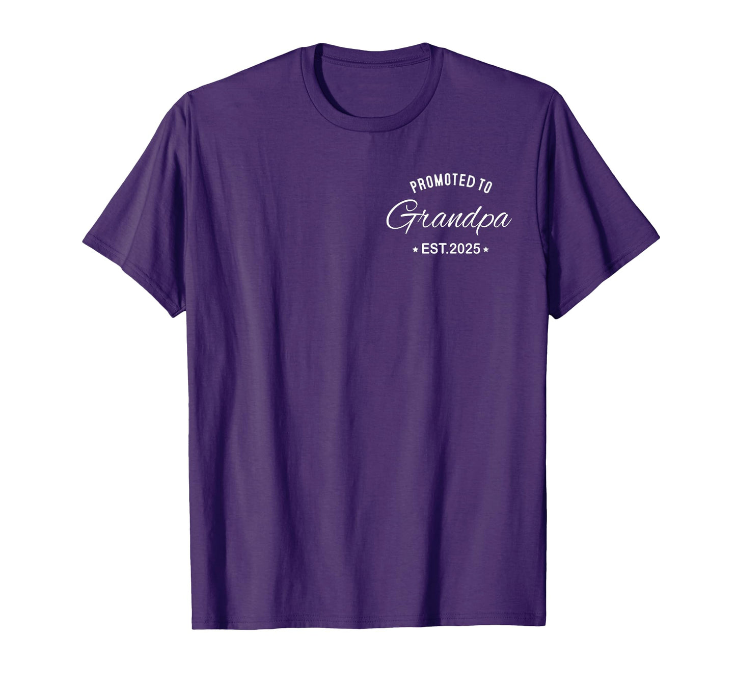 New Grandpa Promoted to Grandpa 2025 Logo T-Shirt, Small, Black