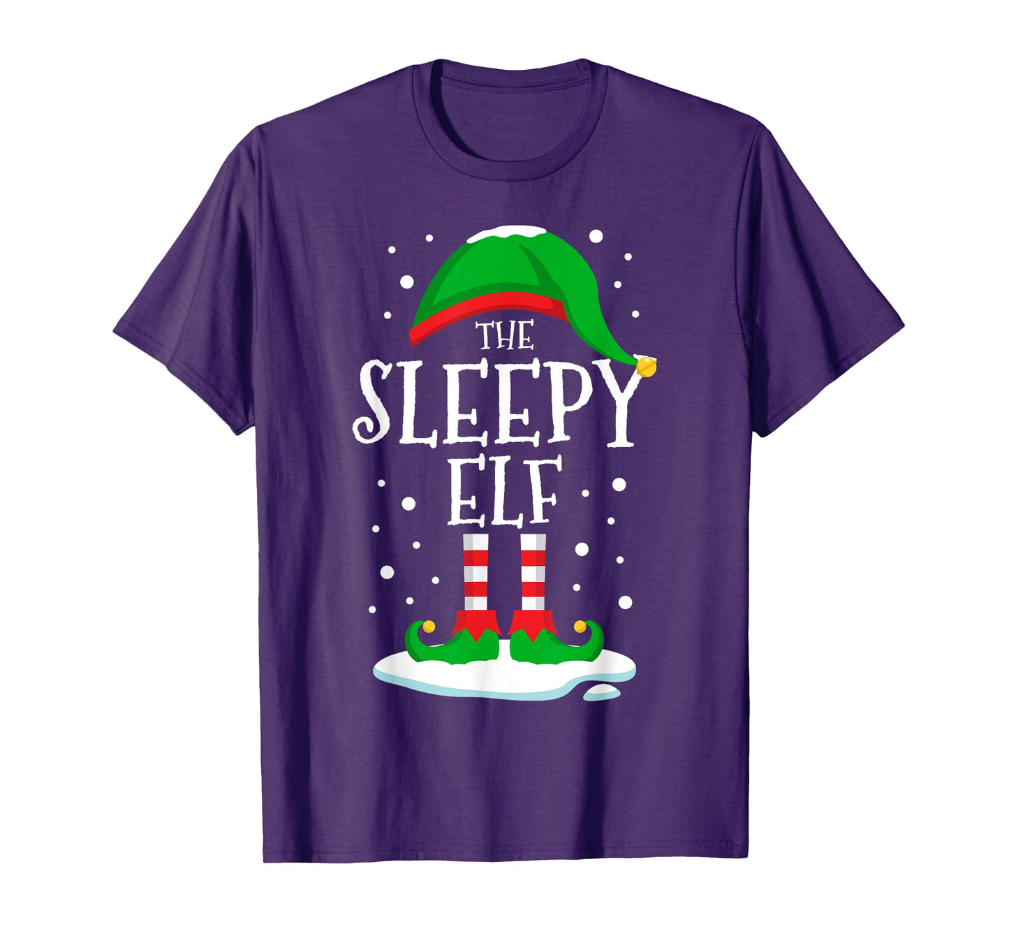 The Sleepy Elf Christmas Family Matching Xmas Group Funny T-Shirt