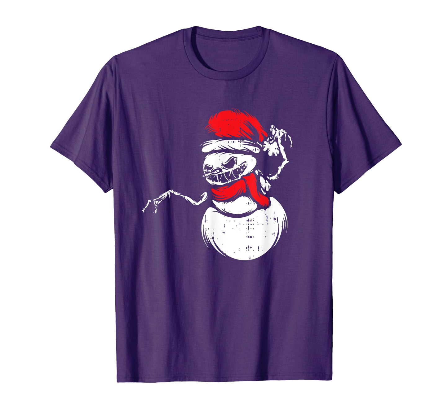 Monster Snowman Santa Hat Christmas Pajama X-Mas Winter T-Shirt
