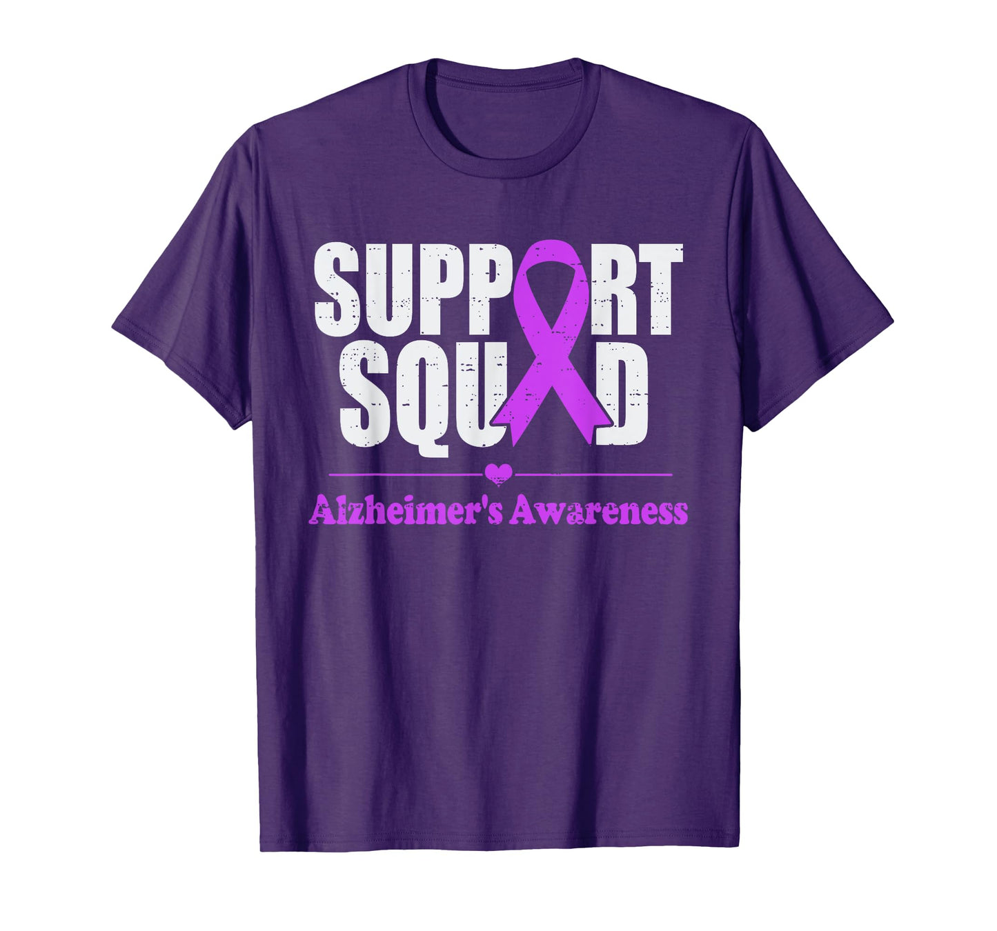 Support Squad Alzheimer's Awareness Ribbon Purple Dementia T-Shirt