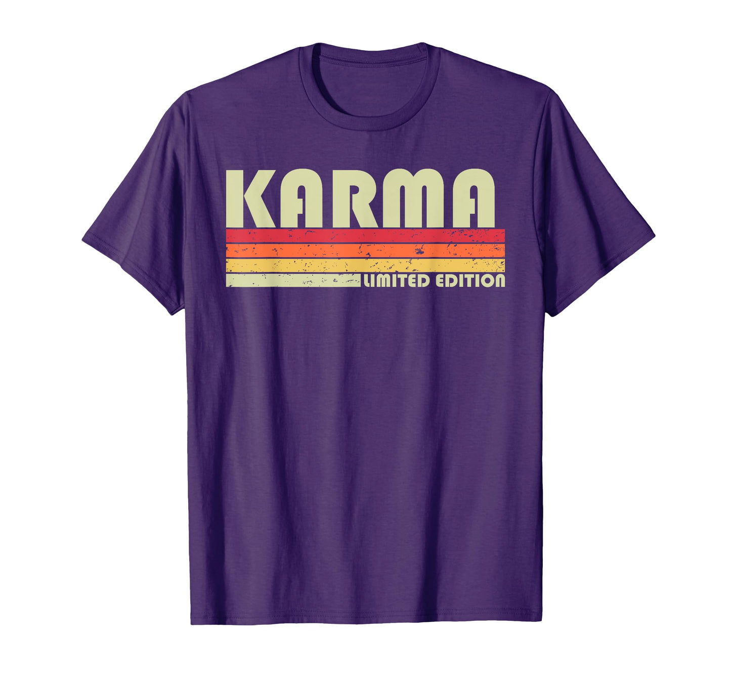 KARMA Name Personalized Retro Vintage 80s 90s Birthday T-Shirt