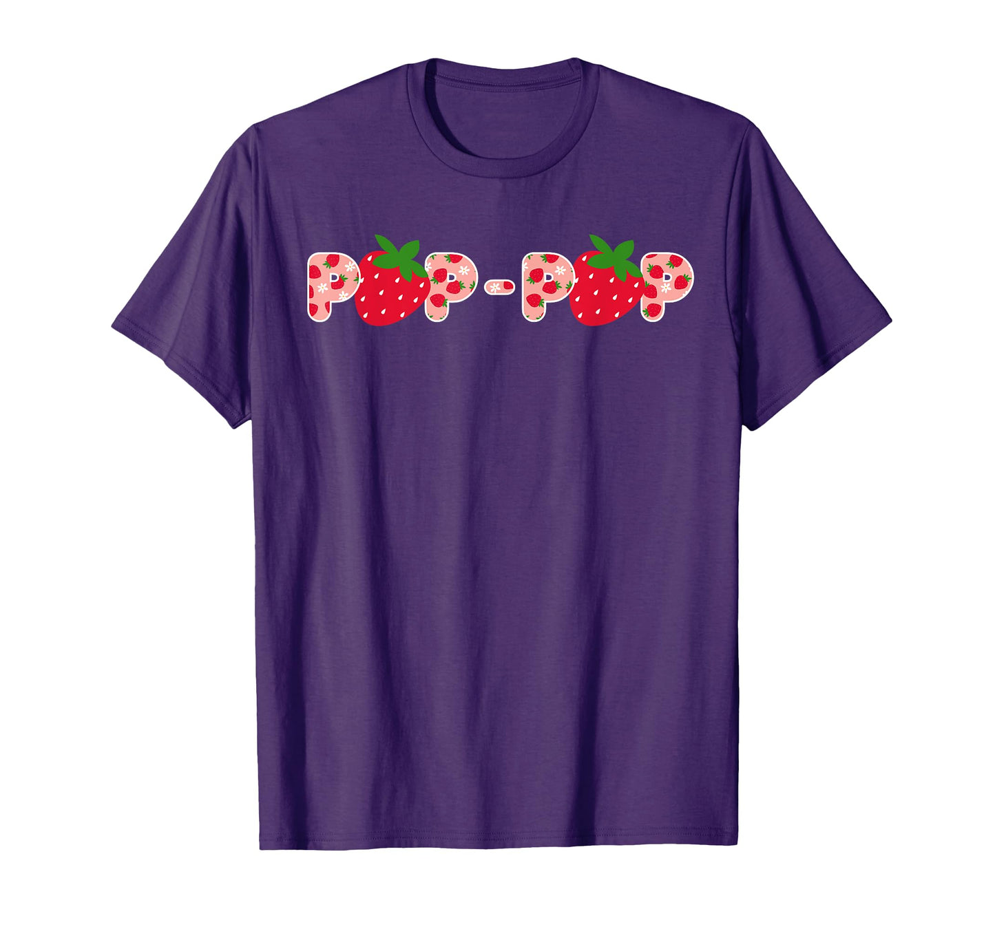 Pop Pop Strawberry First Birthday Funny Grandpa Strawberry T-Shirt