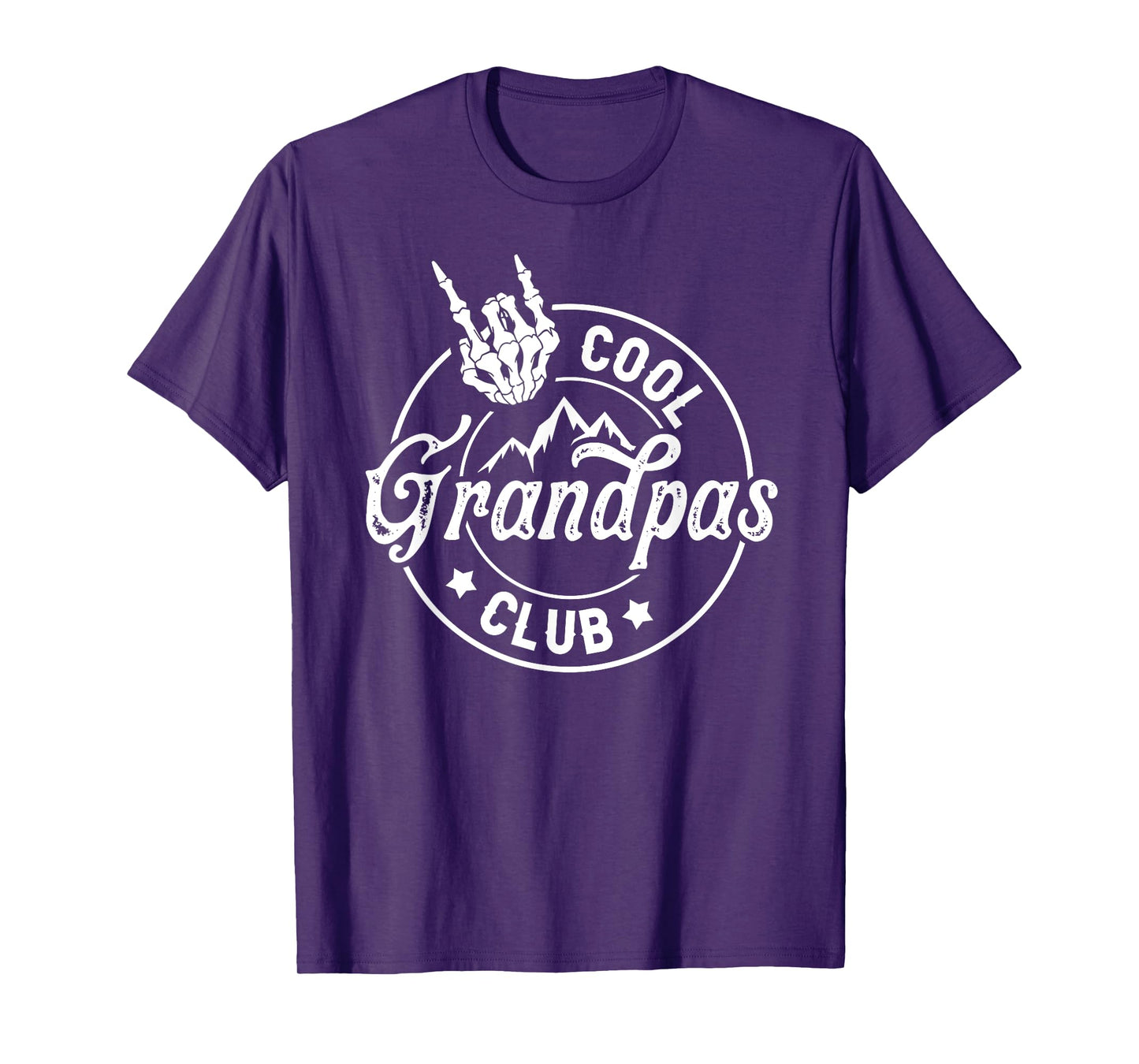 Funny Grandpa Fathers Day Cool Grandpas Club Skeleton Hand T-Shirt