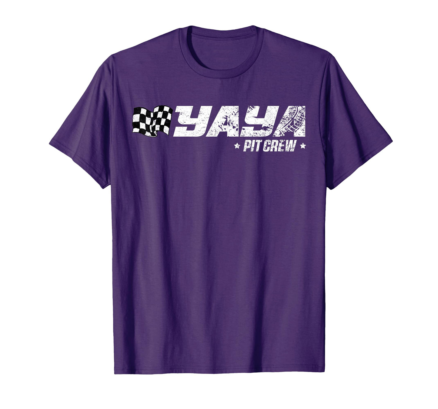 Yaya Pit Crew Race Car Birthday Family Racing T-Shirt