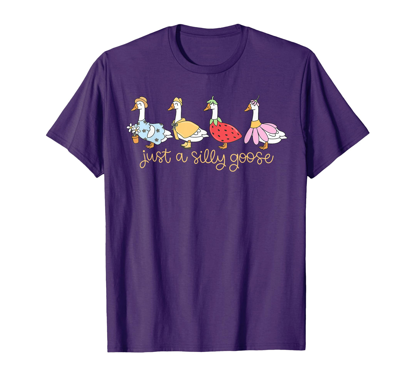 Just A Silly Goose On The Loose Funny Boys Kids Meme Goose T-Shirt