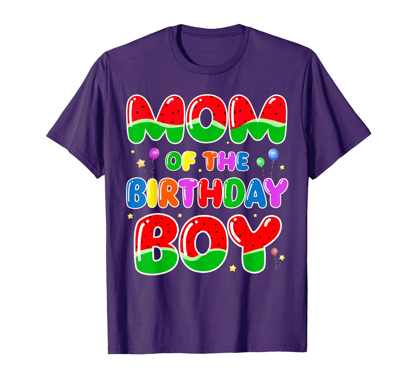 Mom Of the Birthday Boy Watermelon Birthday Family Matching T-Shirt