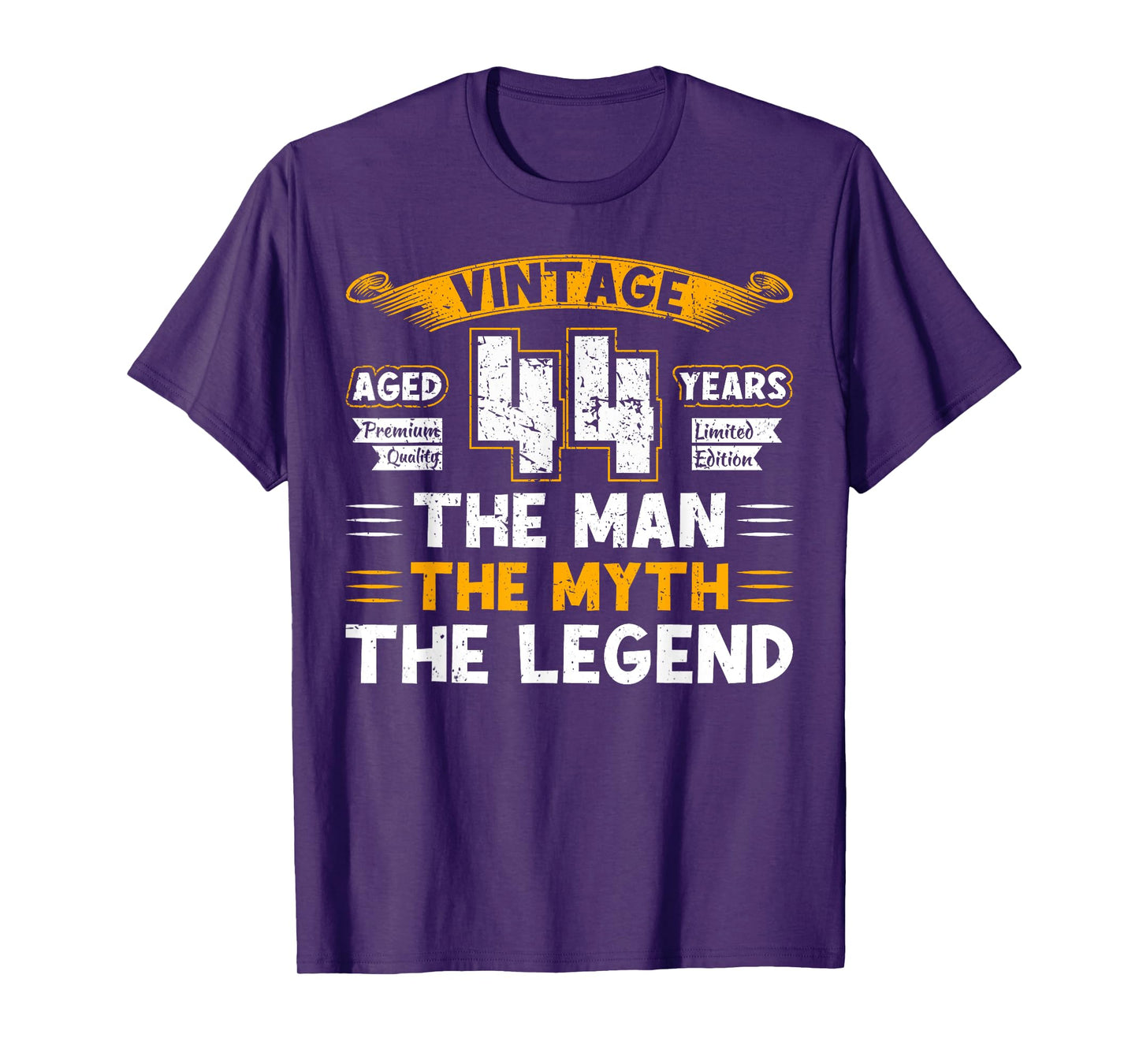Aged 44 Years The Man The Myth The Legend 44th Birthday T-Shirt
