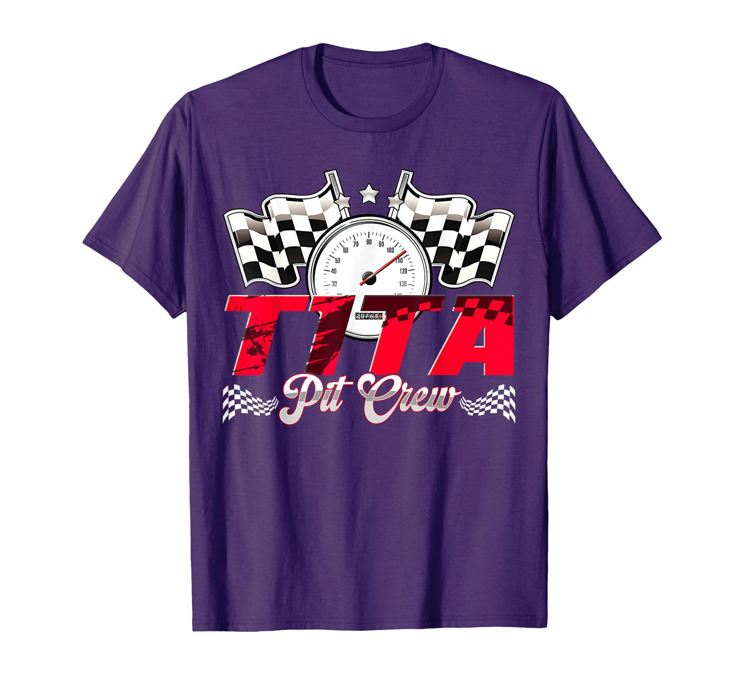 Race Car Birthday Party Racing Family Tita Pit Crew T-Shirt