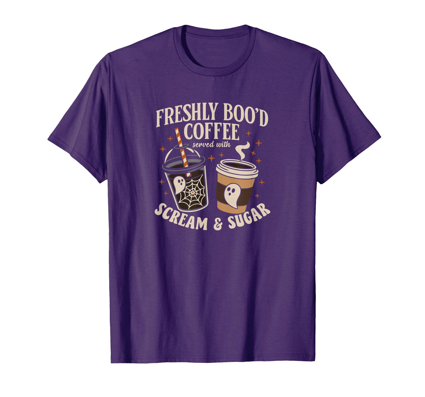 Halloween Coffee Freshly Boo’d Scream Sugar Ghost T-Shirt