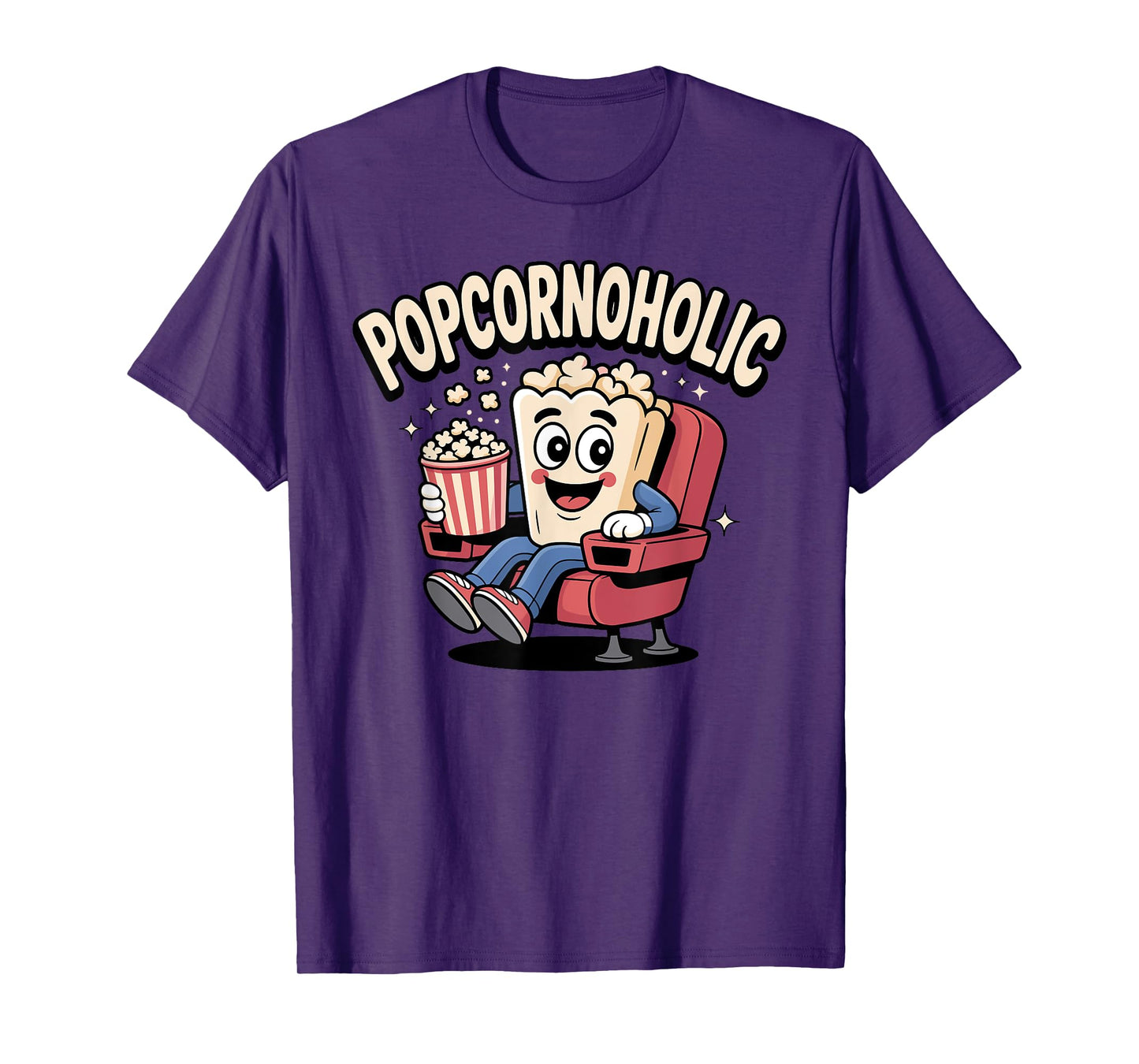 Funny Popcorn Themed For Men Women Adults Kids Popcorn Lover T-Shirt