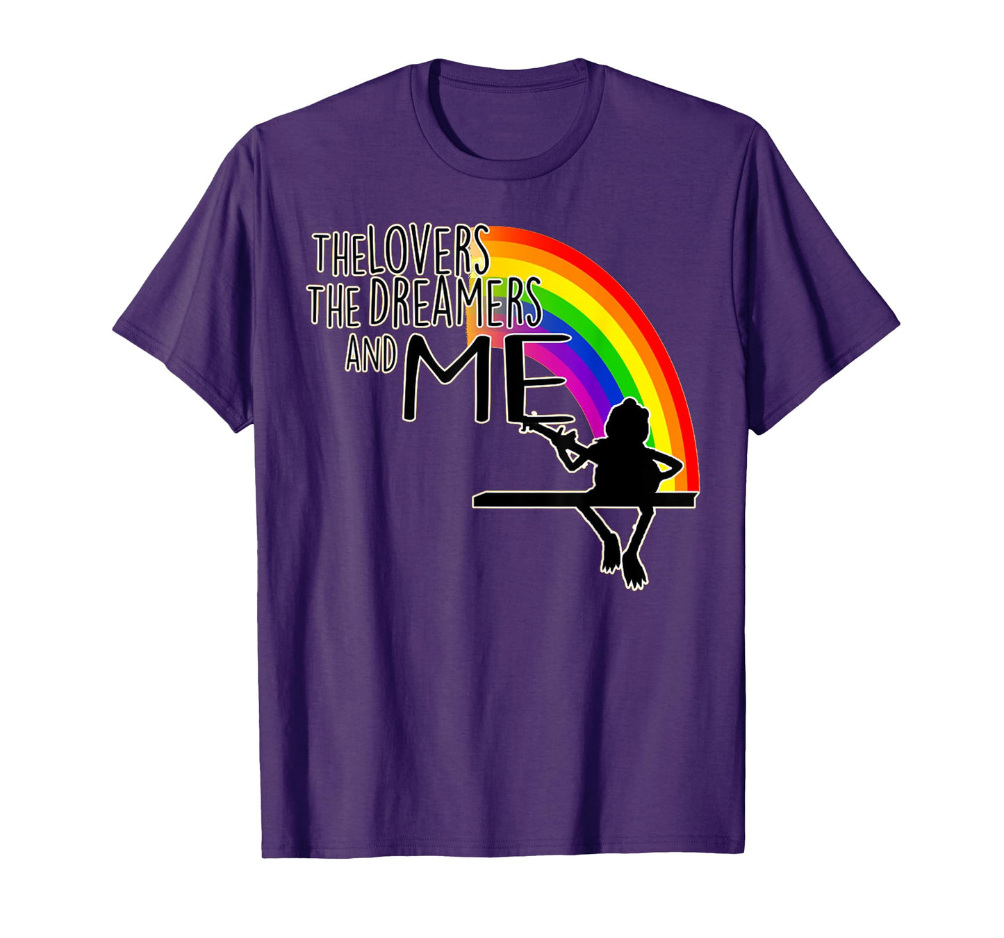 Retro Funny Frog Meme The Loves The Dreamers And Me Colorful T-Shirt