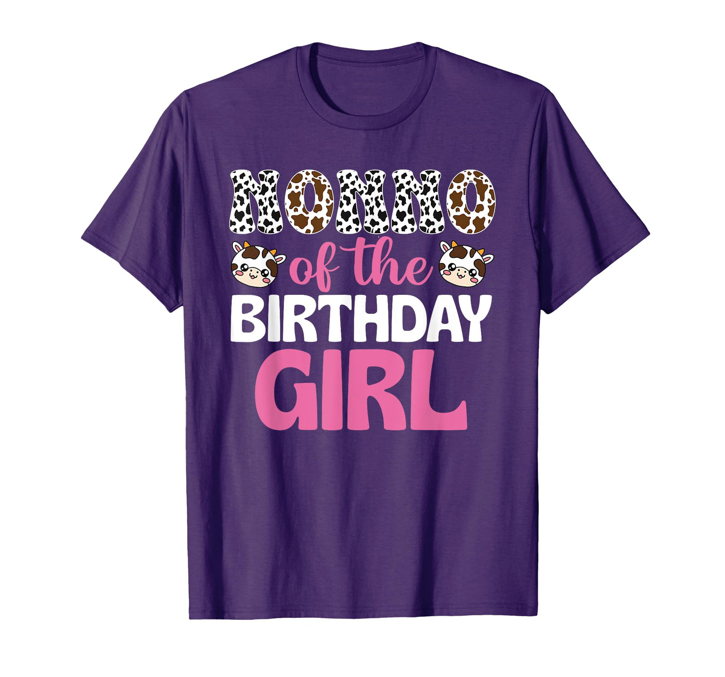 Nonno of The Birthday Girl Cow Farm Family 1St Birthday T-Shirt