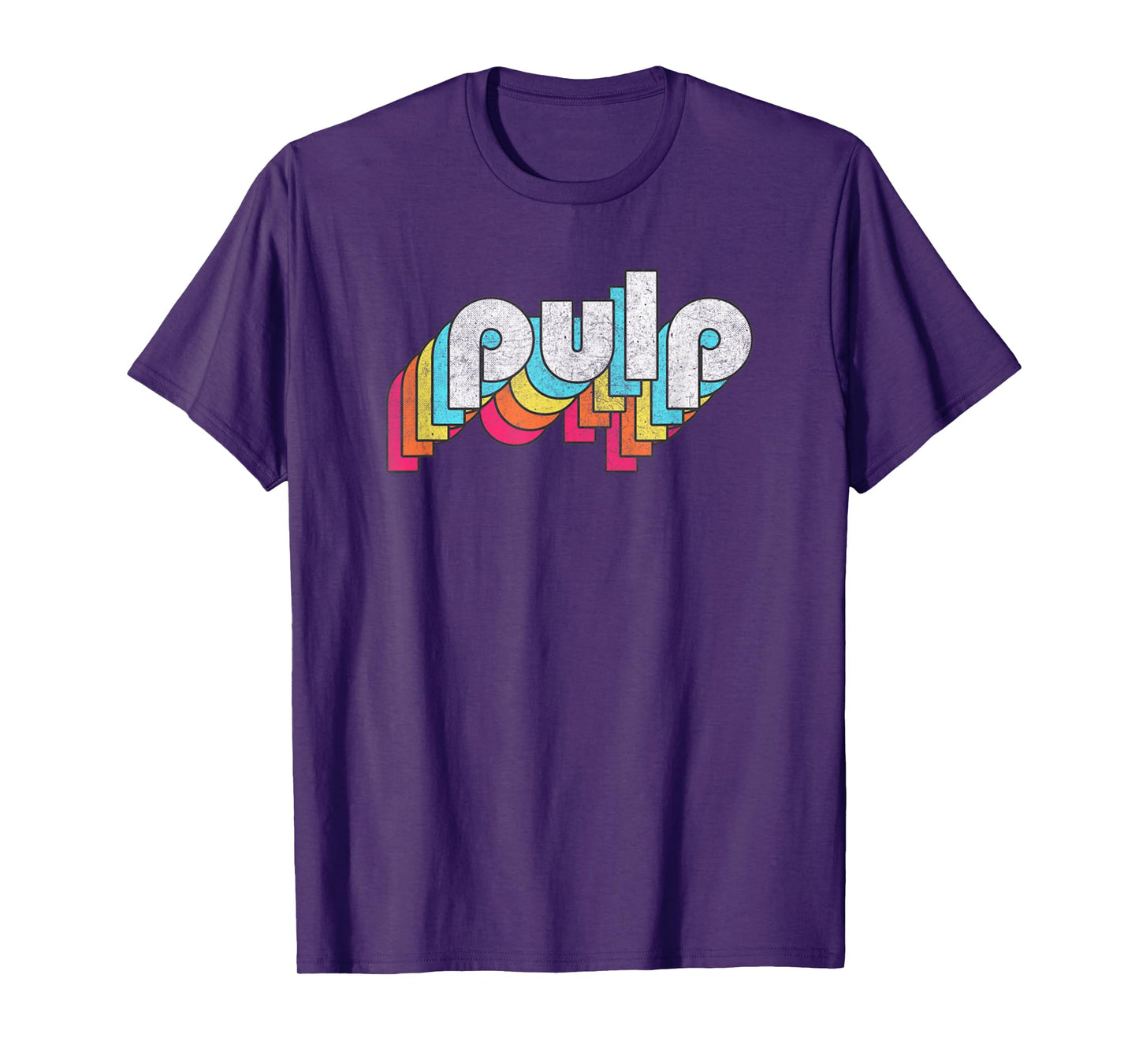 Pulp Retro Design Text Vintage Classic 90s Rock Music Fan T-Shirt