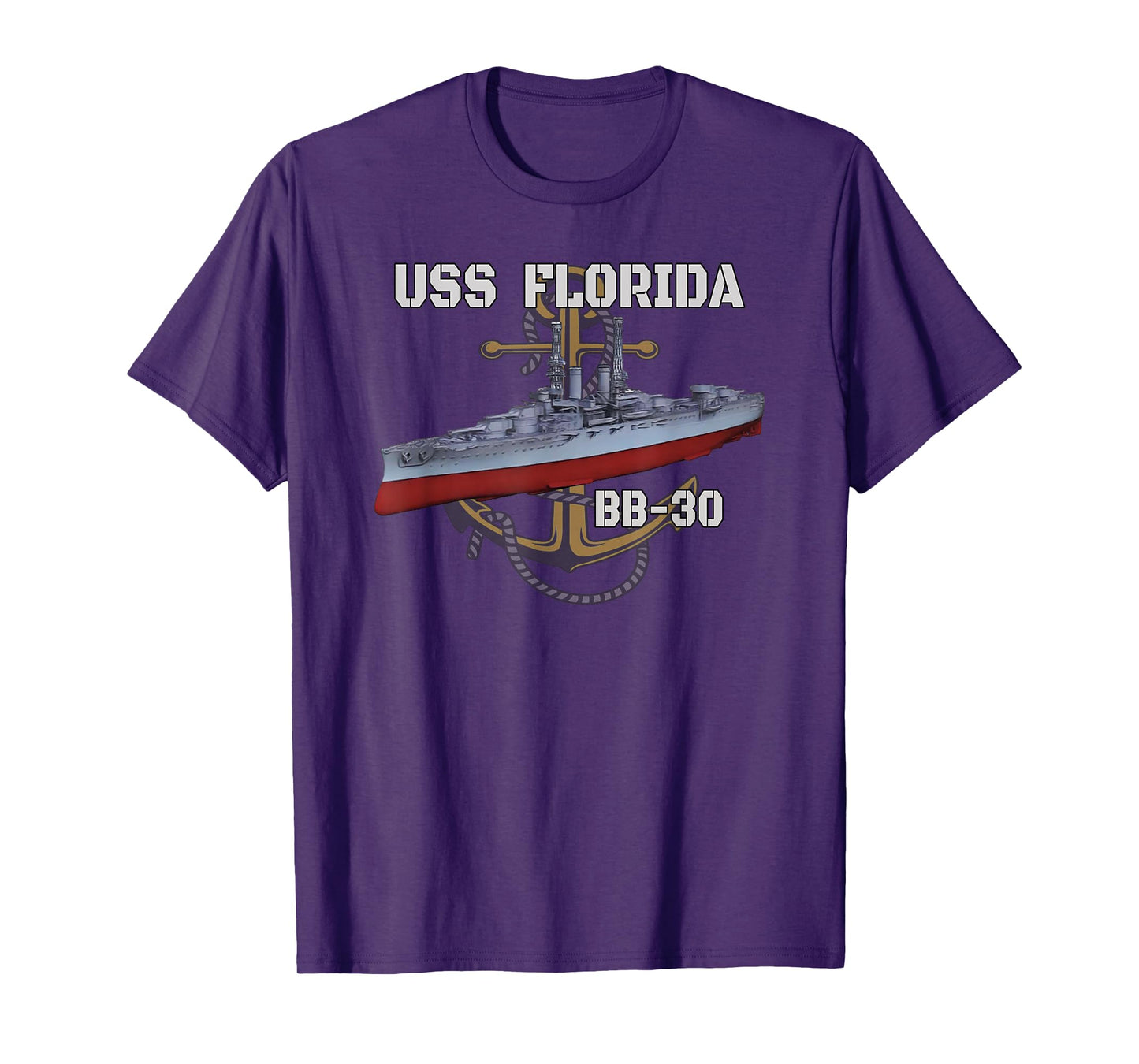 USS Florida BB-30 Battleship American WW1 Warship Veterans T-Shirt