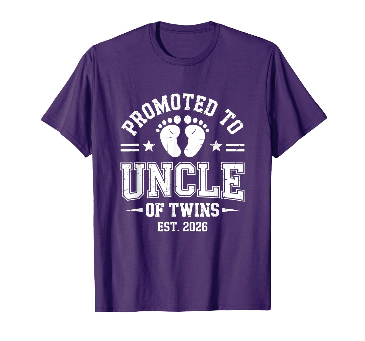 Promoted To Uncle Of Twins Est. 2026 Baby Announcement T-Shirt