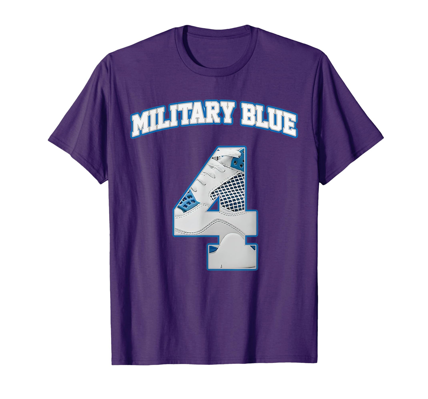 Number 4 Military Blue 4s Matching Tee For Men Women T-Shirt