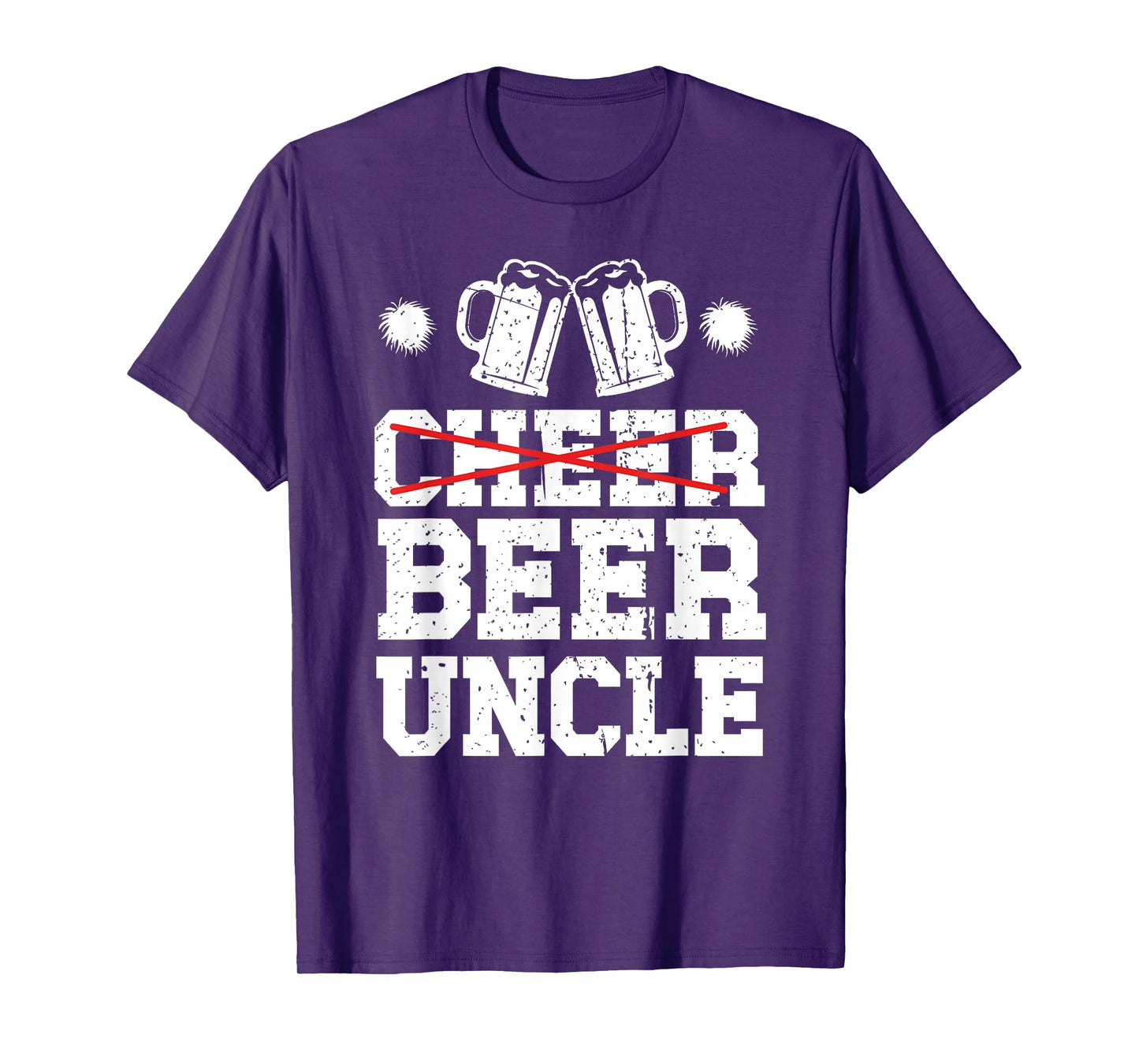 Cheer Uncle Beer Uncle Of A Cheerleader Uncle T-Shirt