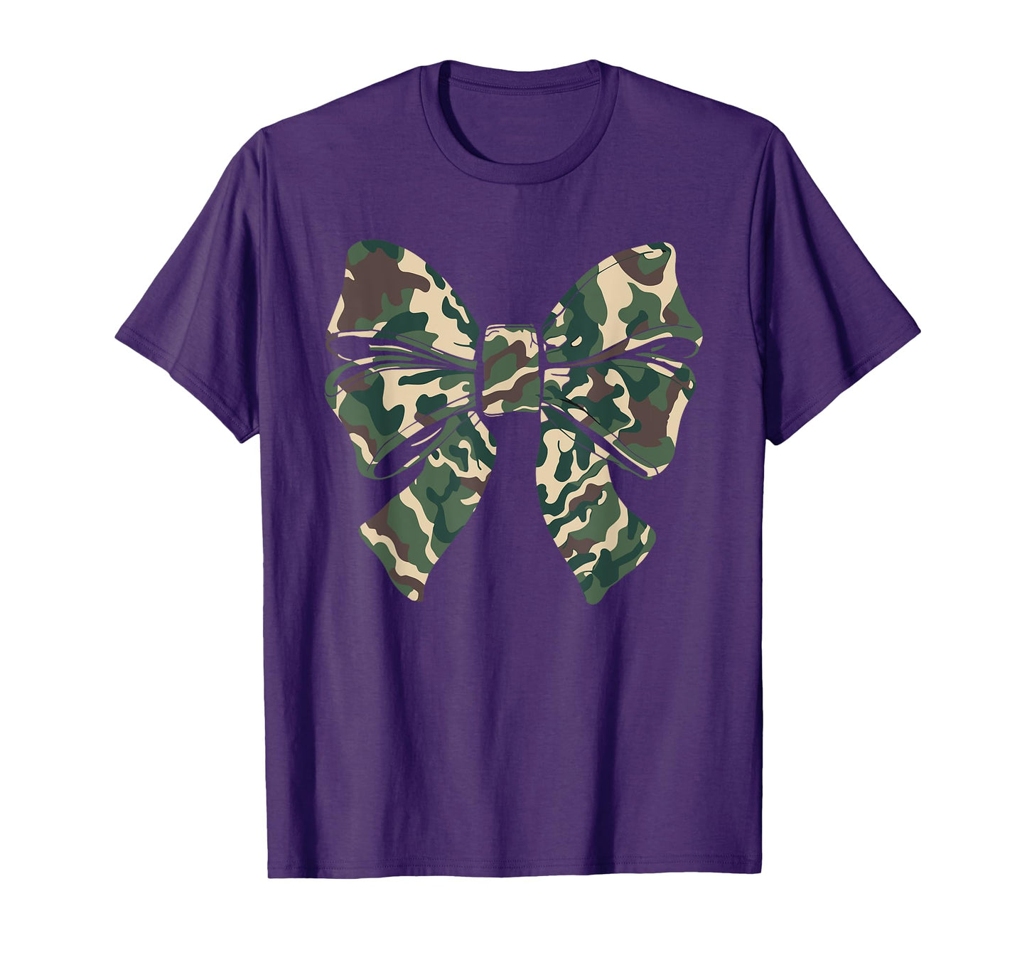 Camouflage Old Camo Bow Camo Coquette Bow Hunting Women Girl T-Shirt