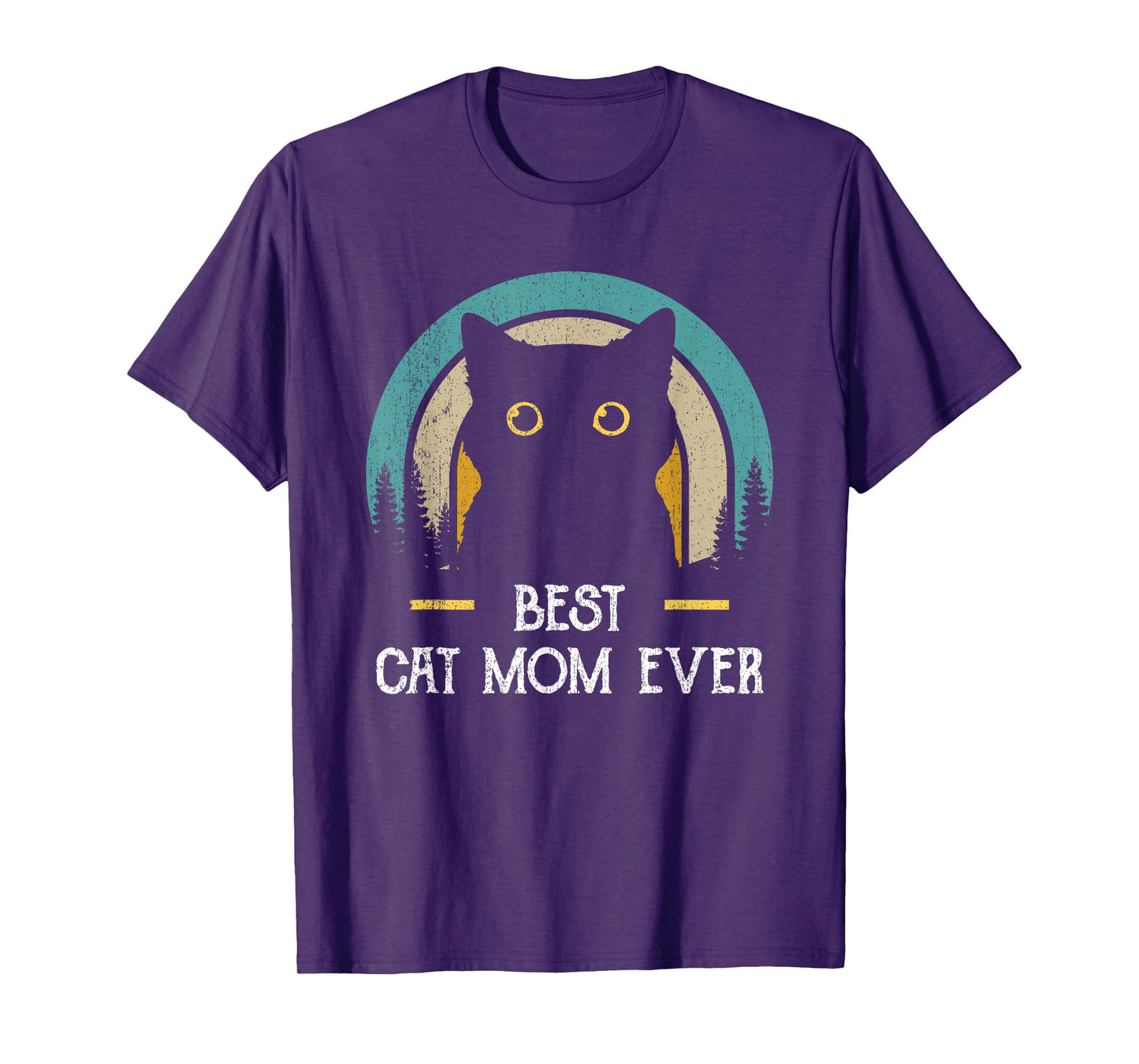 Mother's Day Cat Mommy Black Cat, Retro Best Cat Mom Ever T-Shirt
