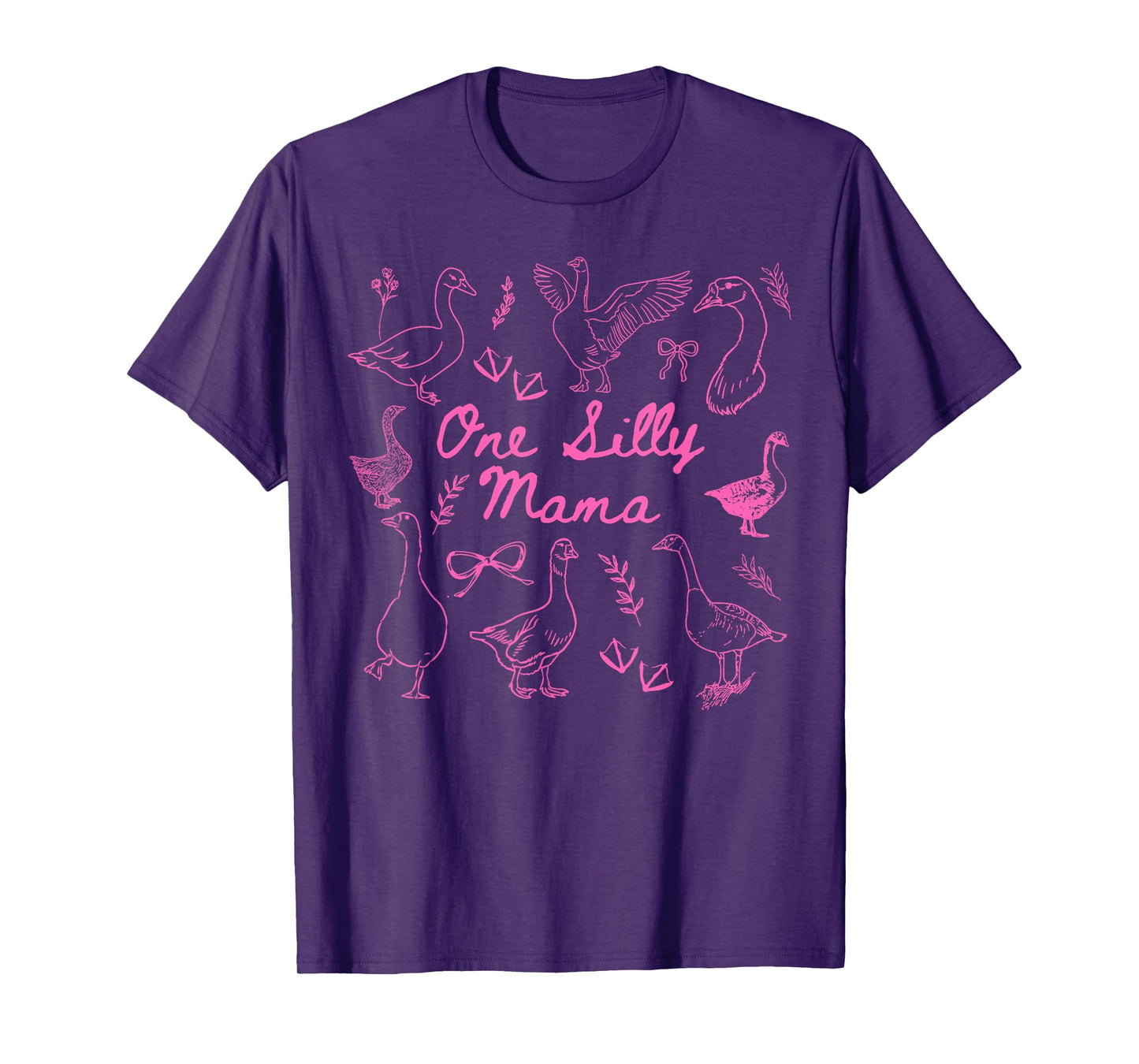One Silly Goose 1st Birthday Matching Family One Silly Mom T-Shirt