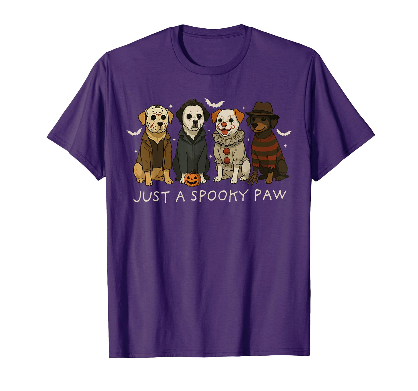 Funny Halloween Dog Ghost Costume Dog Just A Spooky Paw T-Shirt