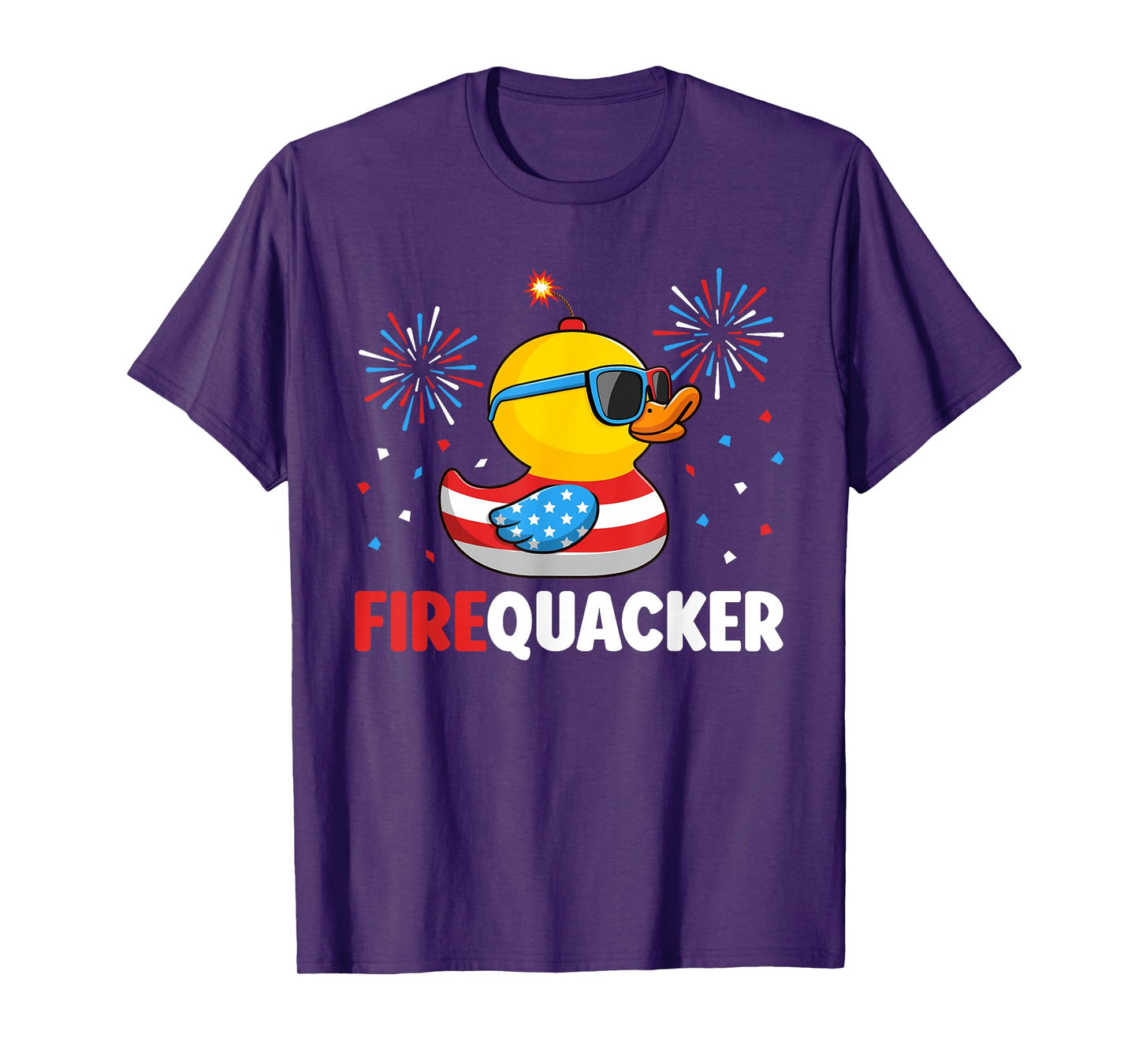 4th of July Duck Firequacker Patriotic Fourth of July Funny T-Shirt