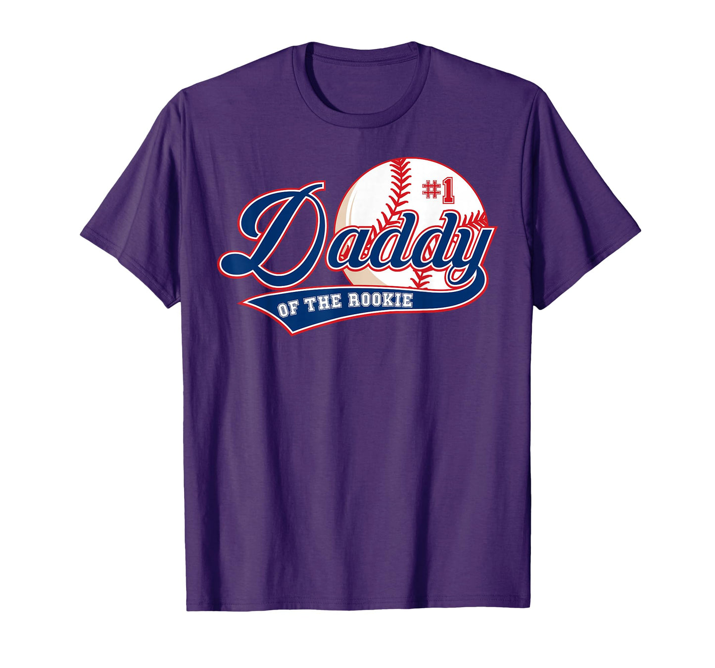 Daddy of Rookie of Year 1st Birthday Baseball Theme Matching T-Shirt