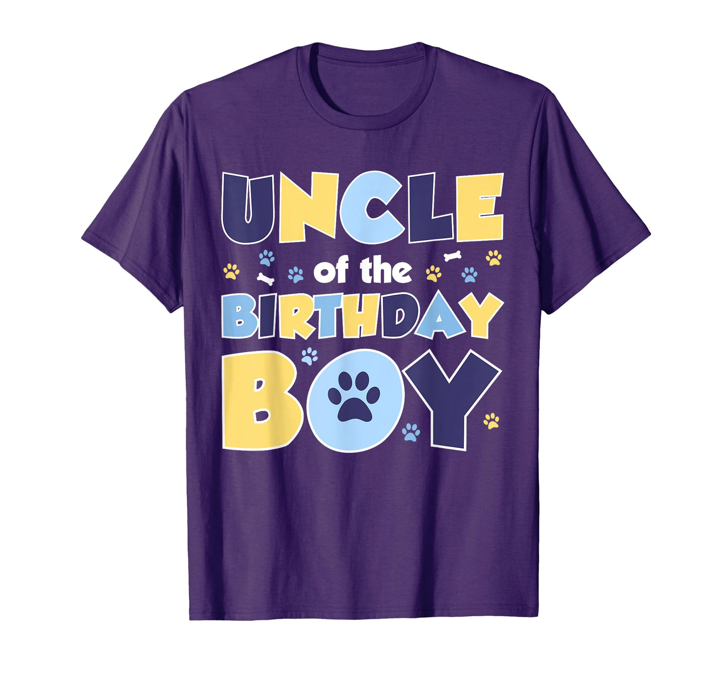 Uncle Of The Birthday Boy Dog Lover Party Family Matching T-Shirt