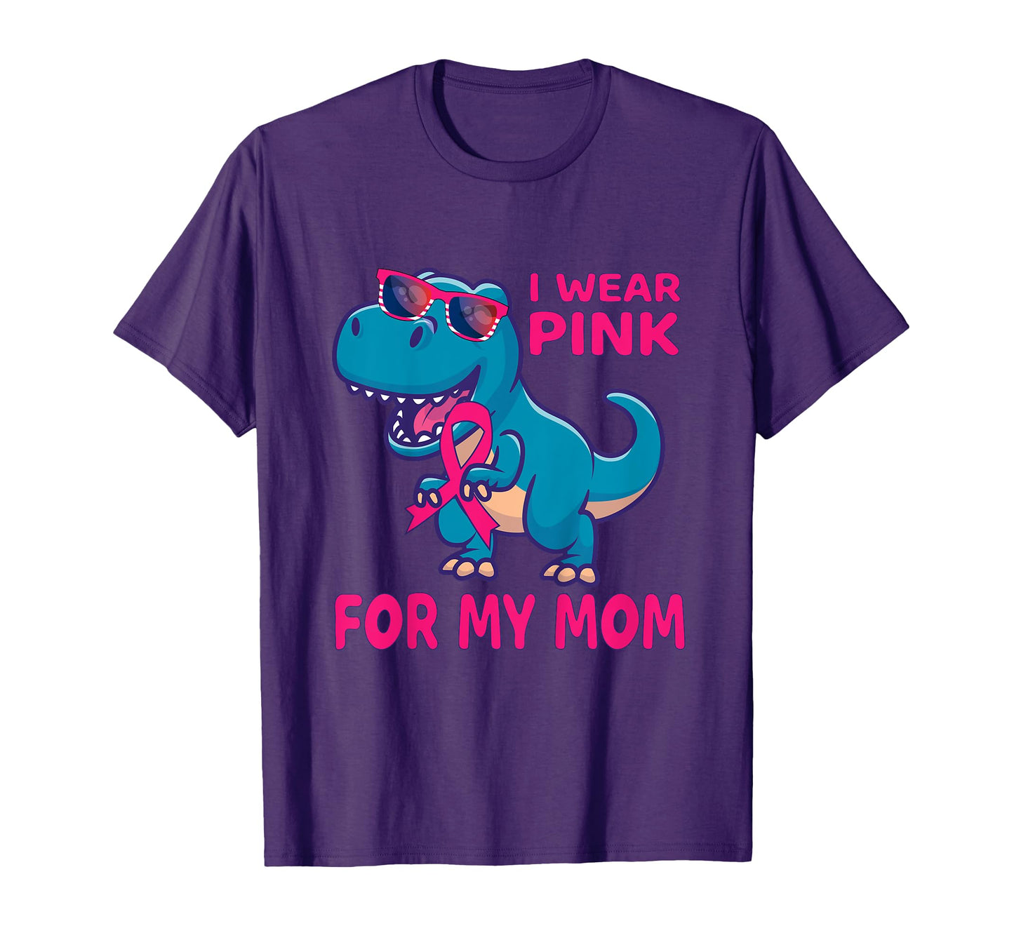 Kids Pink Ribbon T-Rex Shirt Breast Cancer Awareness Boys Toddler T-Shirt