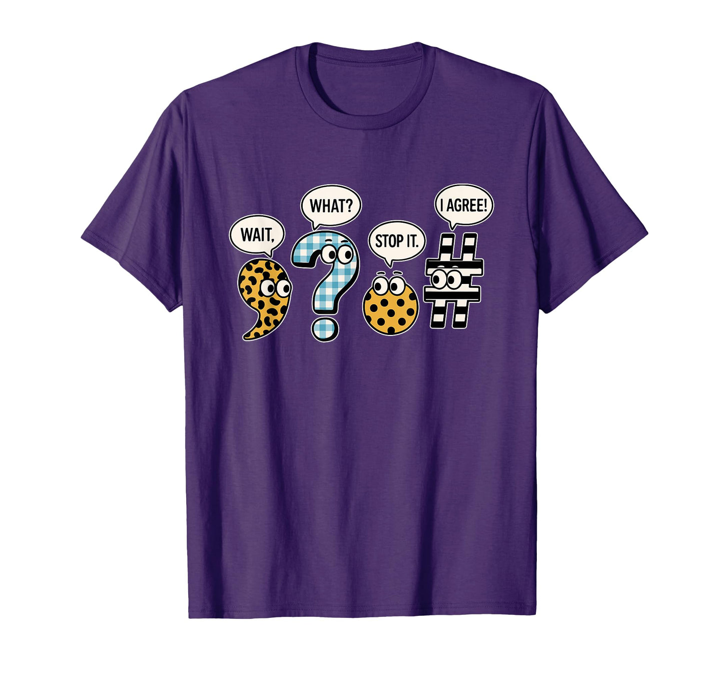 Funny Punctuation English Grammar Teacher Back To School T-Shirt