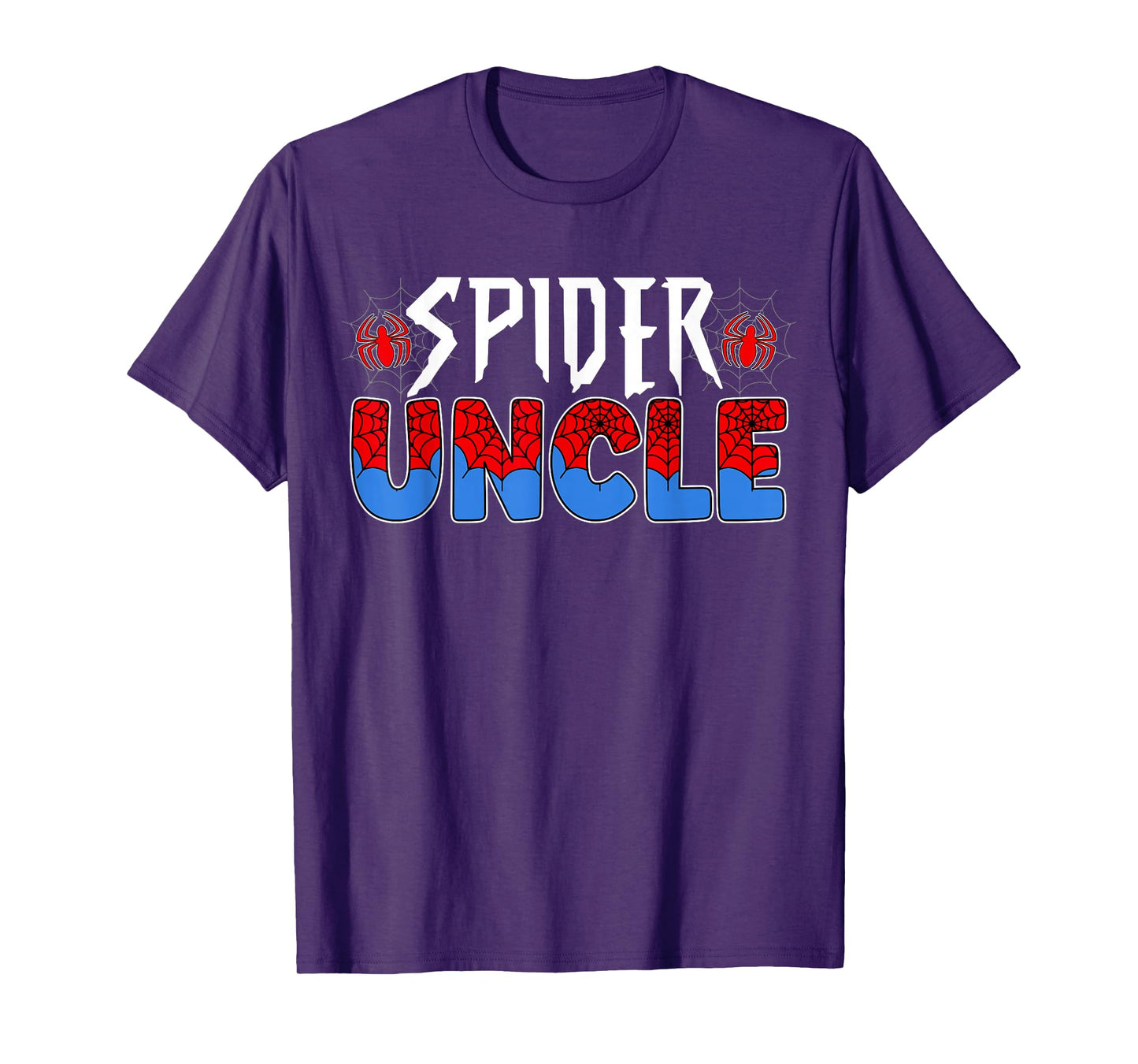 Funny Spider Web Uncle Family Matching Birthday Boy T-Shirt