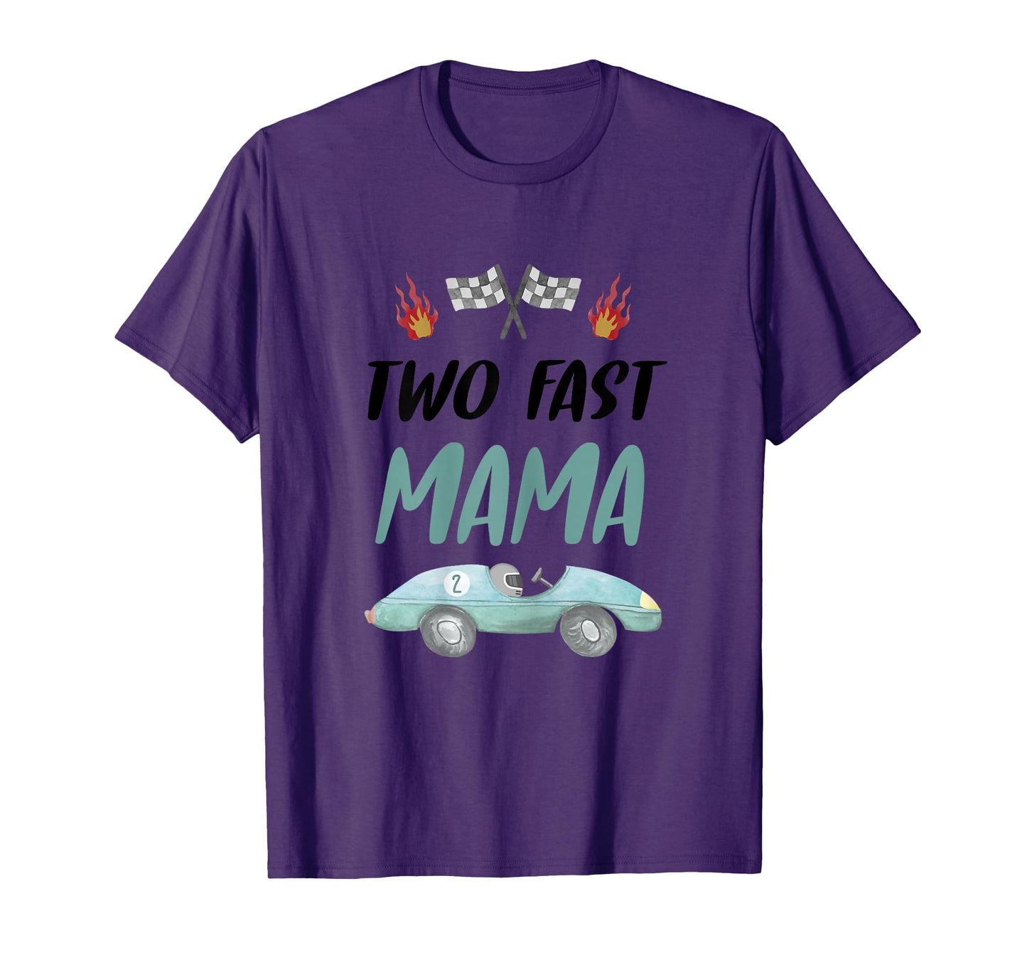 Mama Mom 2nd Birthday Two Fast Race Car Second Bday Party T-Shirt
