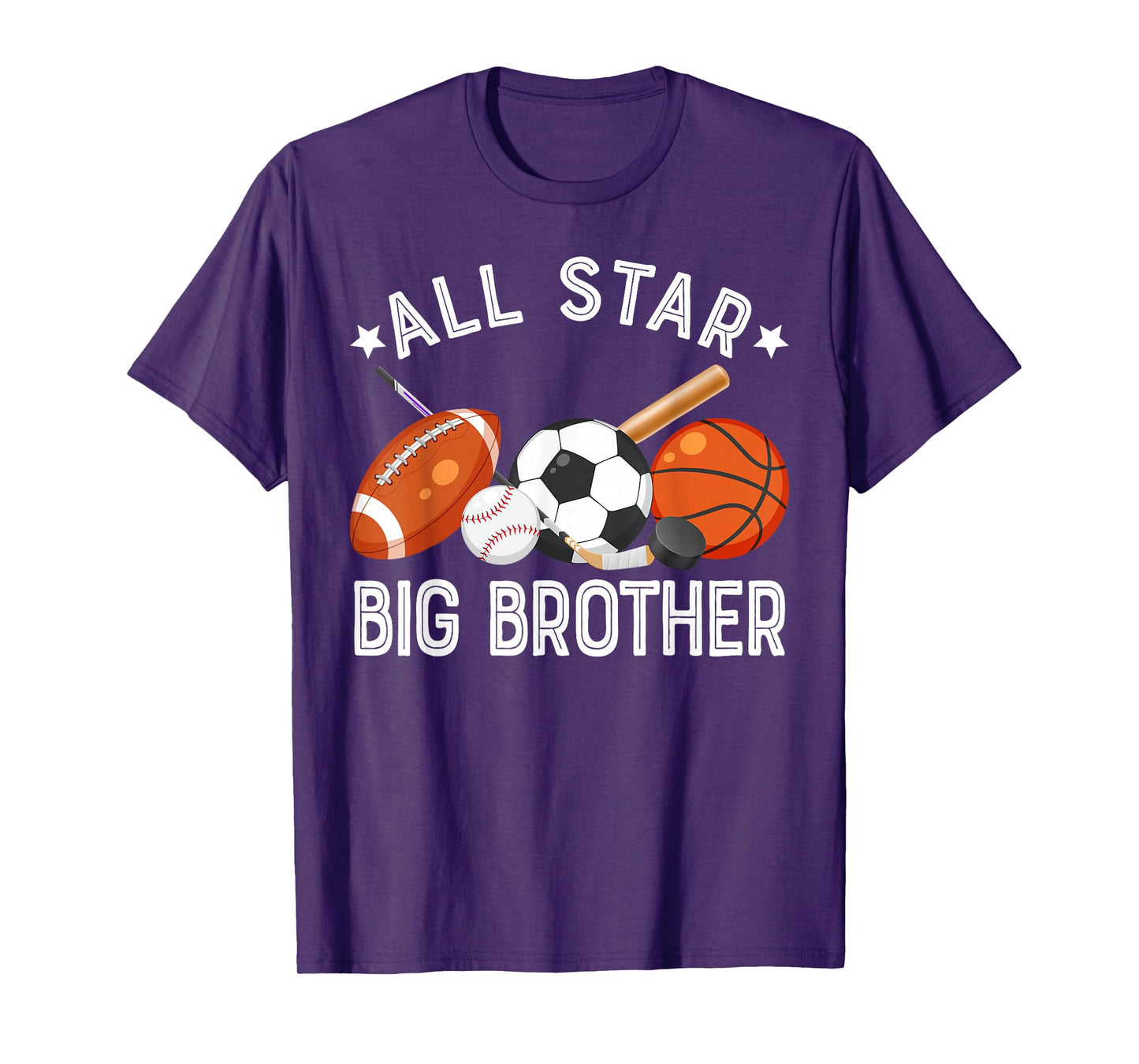 All Star Big Brother Of The Birthday Basketball Soccer Sport T-Shirt