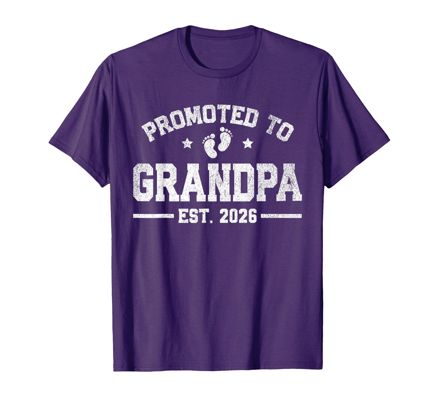 Promoted to Grandpa est. 2026 Grandparents Baby Announcement T-Shirt