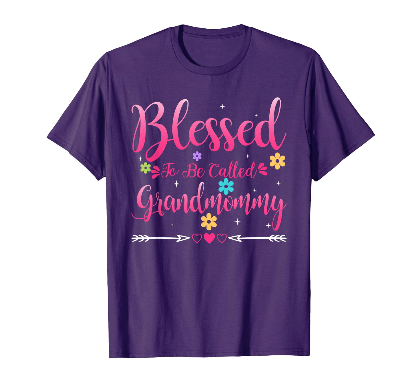 Womens Blessed To Be Called Grandmommy Heart Mother's Day T-Shirt