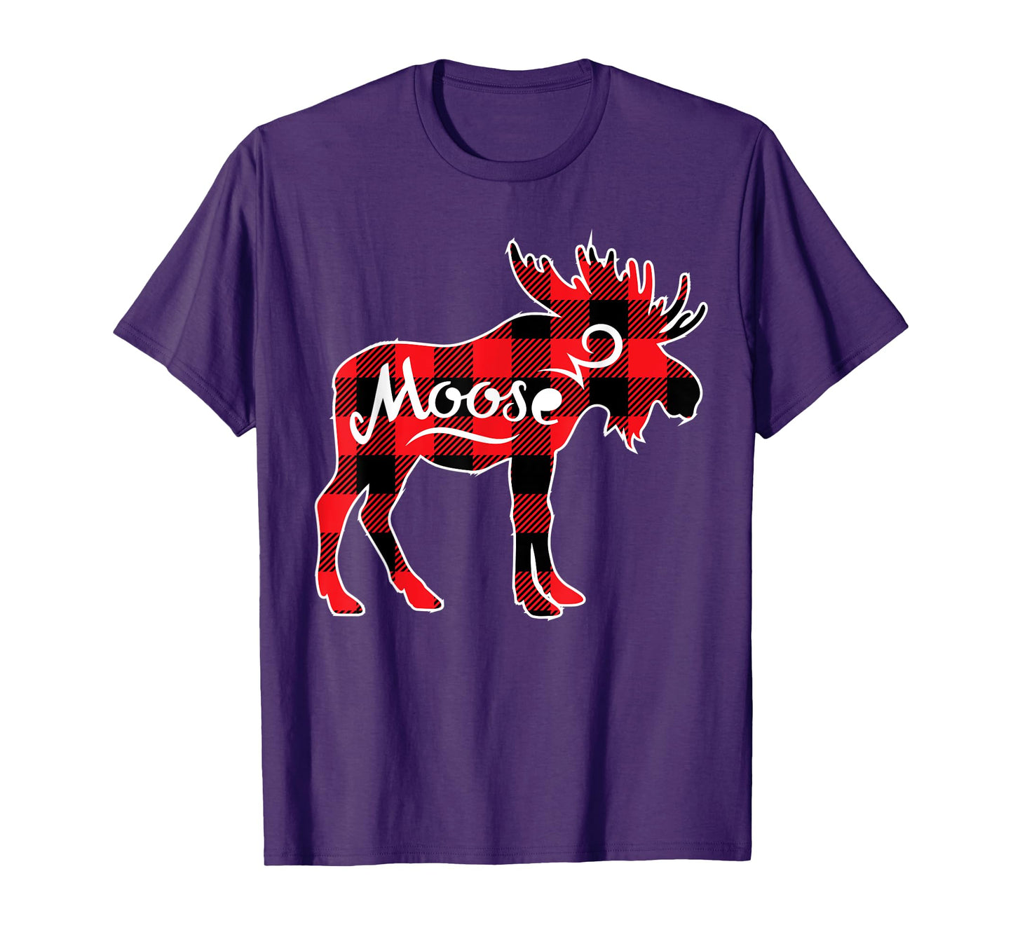 Moose Red Buffalo Plaid Matching Pajama Family Gift T-Shirt