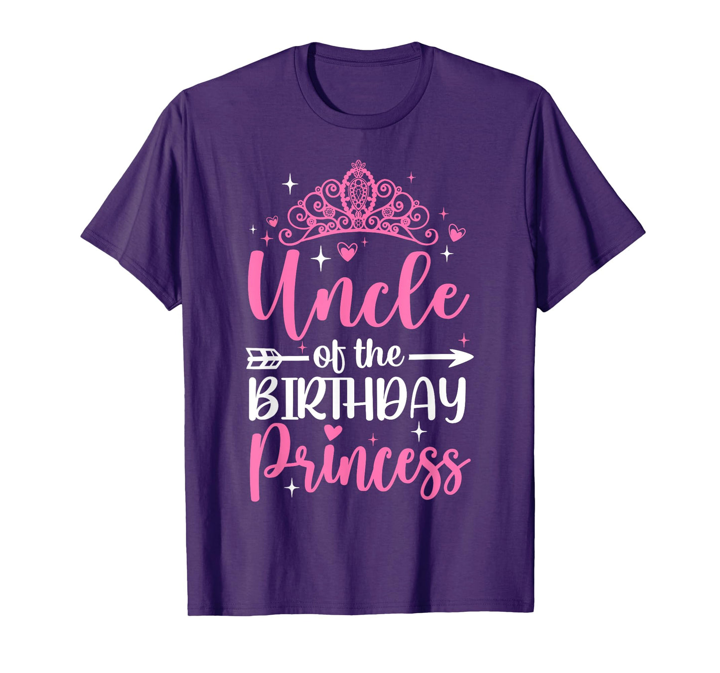 Uncle Of The Birthday Princess Bday Girl Kid Cute Family T-Shirt