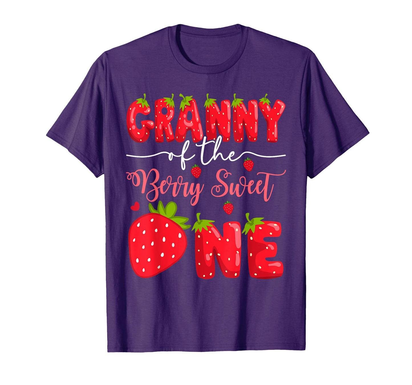 Granny Of The Berry Sweet One 1St Birthday Strawberry T-Shirt