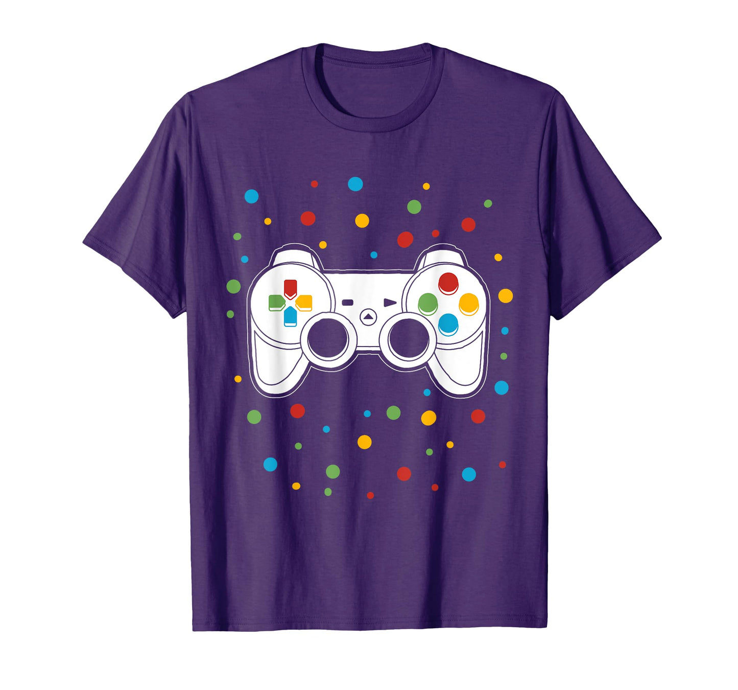 Dot Video Game Gamer Colorful Polka Dot Boy Kid Teen Youth T-Shirt