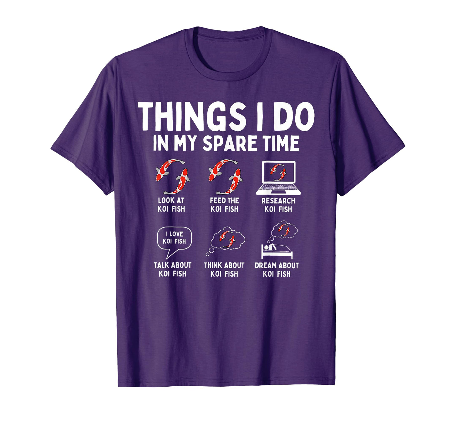 Things I Do In My Spare Time Koi Fish Japanese Koi Fish T-Shirt