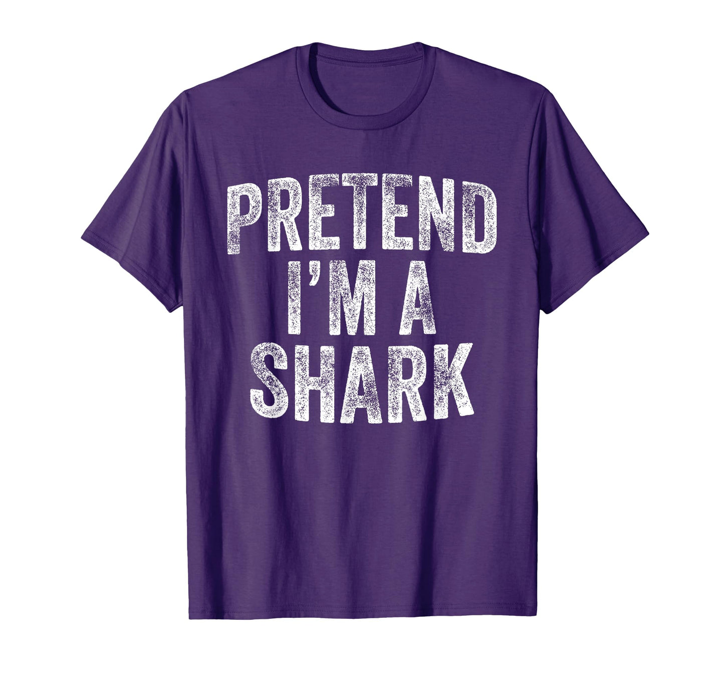 Pretend I'm A Shark Costume Family Lazy Easy Halloween Party T-Shirt